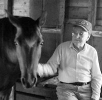 A man and his horse - happiness.