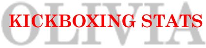 Kickboxing Stats