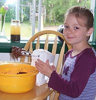 baking brownies